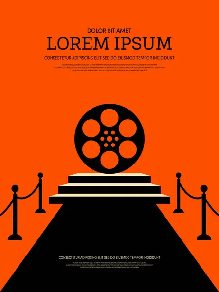 Film e film moderno retro vintage poster sfondo — Vettoriale Stock