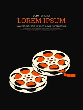 Film ve film modern retro VINTAGE poster arka plan