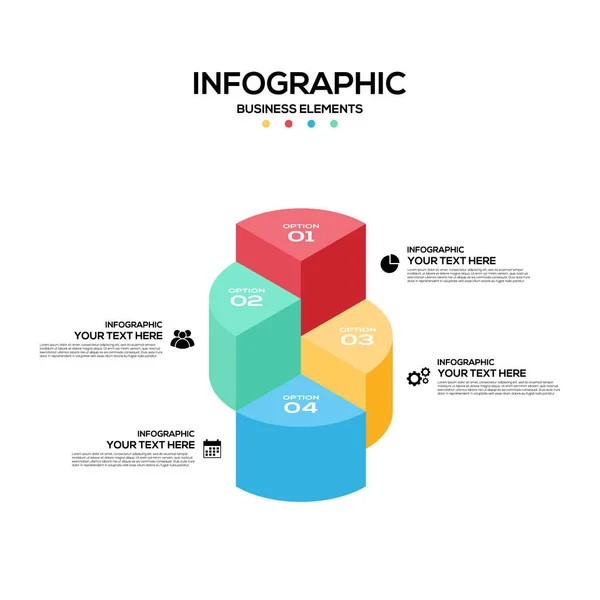 Infográficos business marketing relatório layout design de modelo —  Vetores de Stock