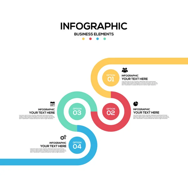 Infografik Business Marketing Bericht Vorlage Layout Design — Stockvektor