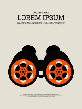 Film ve film modern retro VINTAGE poster arka plan