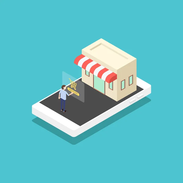 Mobil pazarlama e-ticaret iş kavramı