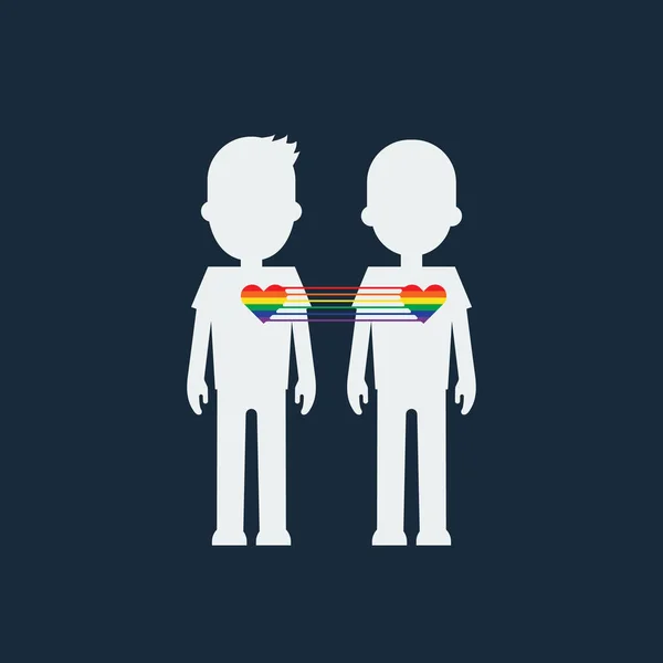 Simbolo comunità LGBT design piatto — Vettoriale Stock