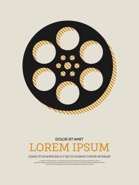 Film ve film modern retro VINTAGE poster arka plan