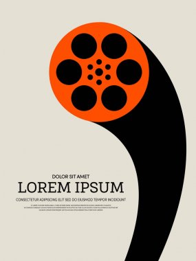 Film ve film modern retro VINTAGE poster arka plan