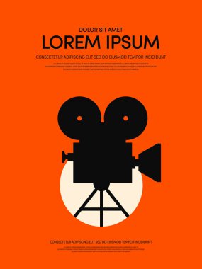 Film ve film modern retro VINTAGE poster arka plan