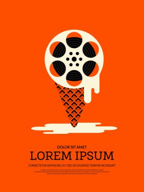 Film ve film modern retro VINTAGE poster arka plan