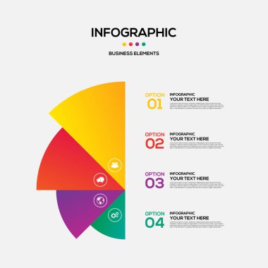 Infographics iş rapor şablonu düzeni tasarım pazarlama