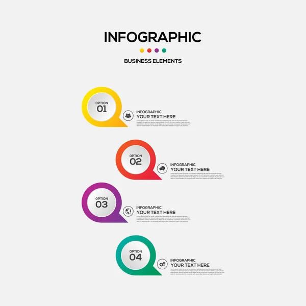 Infografik Business Marketing Bericht Vorlage Layout Design — Stockvektor