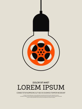 Film ve film modern retro VINTAGE poster arka plan