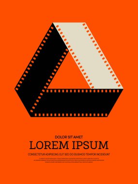 Film ve film modern retro VINTAGE poster arka plan