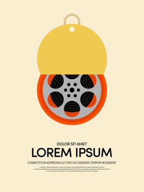 Film ve film modern retro VINTAGE poster arka plan