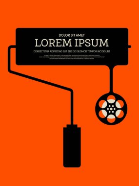 Film ve film modern retro VINTAGE poster arka plan