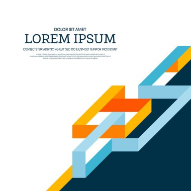 Renkli modern kompozisyon izometrik arka plan