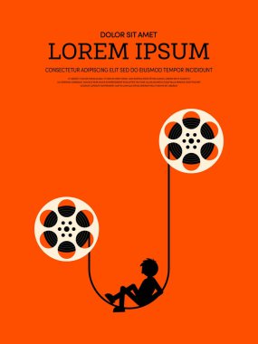 Film ve film modern retro VINTAGE poster arka plan
