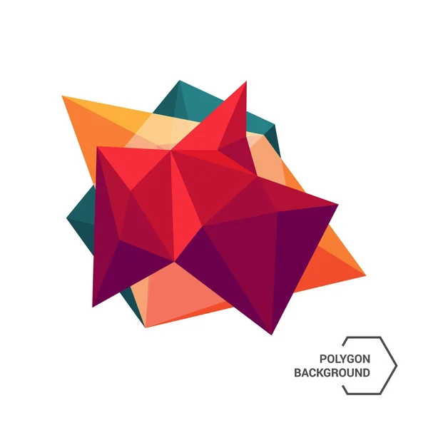 Abstracto colorido geométrico bajo fondo poli — Archivo Imágenes Vectoriales