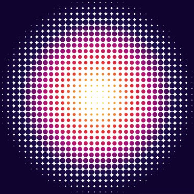 Radyal yarı ton vintage retro tarzı arka plan