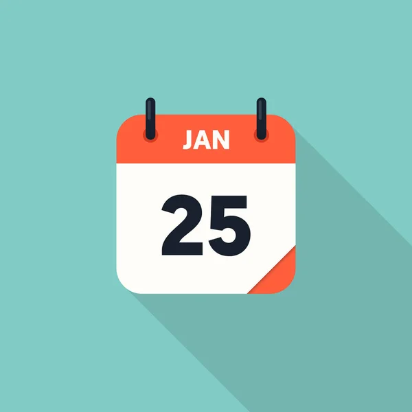Kalendern ikonen 2018 platt design med långa skugga — Stock vektor