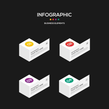 Infographics iş rapor şablonu düzeni tasarım pazarlama