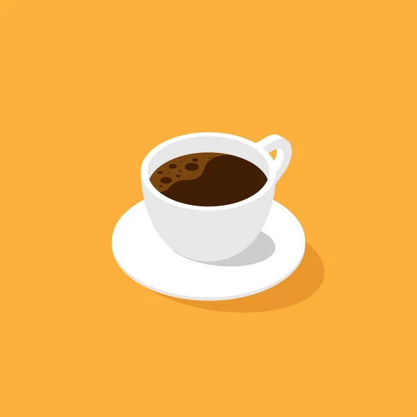Uma xícara de café design plano isométrico — Vetor de Stock