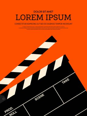 Film ve film modern retro VINTAGE poster arka plan