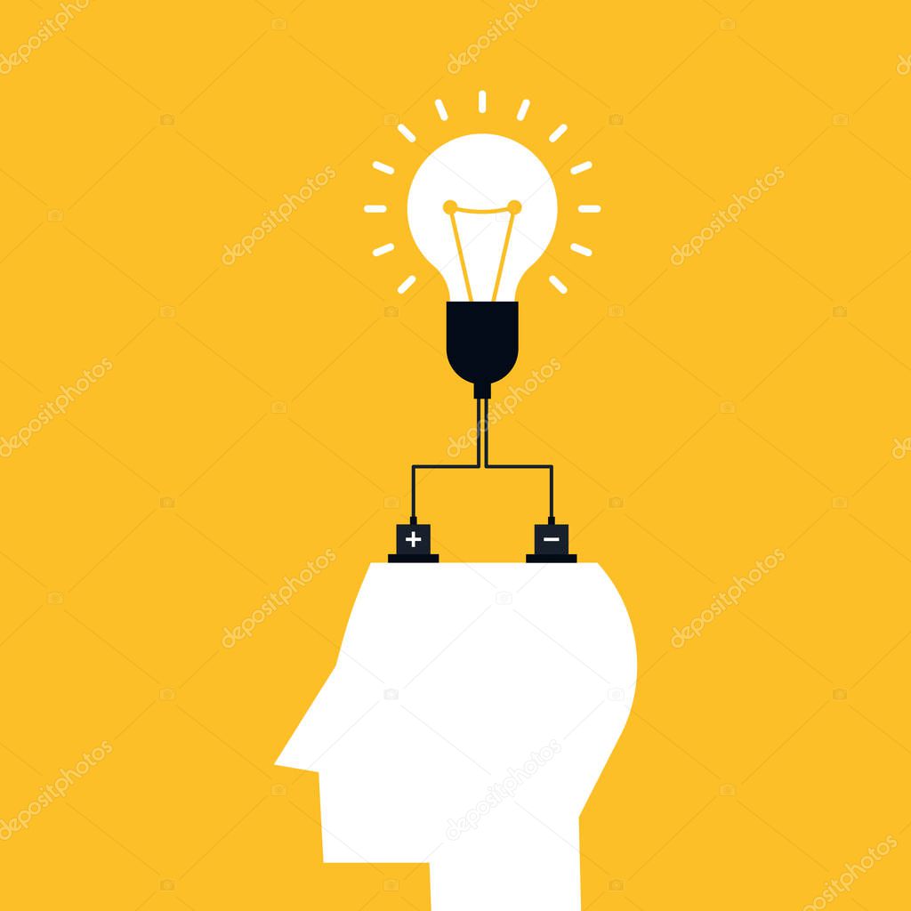 creativity idea concept. Power of human brain