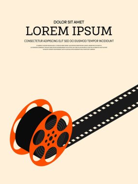 Film ve film modern retro VINTAGE poster arka plan