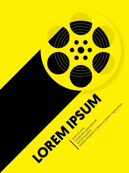Película y película moderna retro vintage cartel fondo — Vector de stock