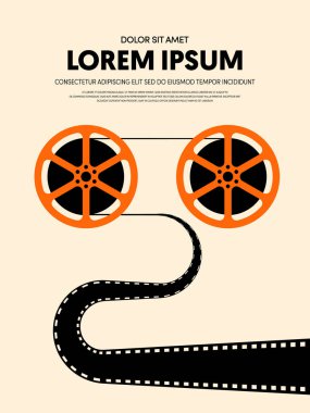 Film ve film modern retro VINTAGE poster arka plan