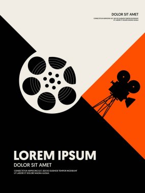 Film ve film soyut modern afiş arka plan