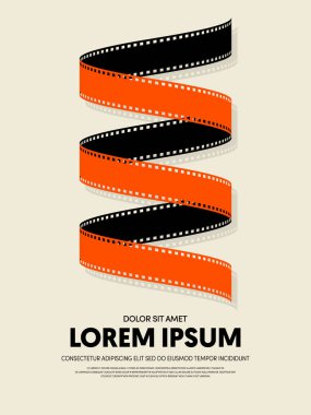 Film ve film soyut modern afiş arka plan