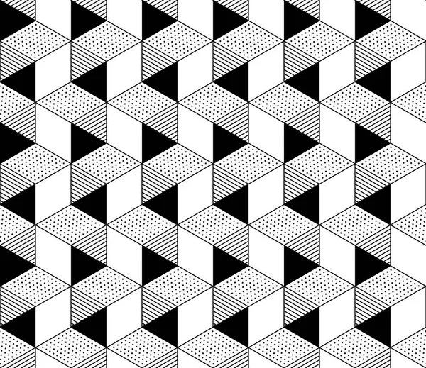 抽象的なシームレス ライン アート パターン背景 — ストックベクタ