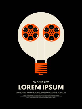 Film ve film soyut modern VINTAGE retro poster arka plan