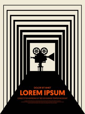 Film ve film soyut modern afiş arka plan