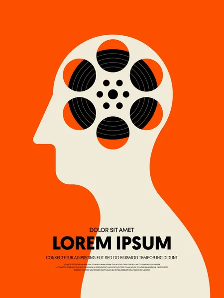 Película y película abstracto moderno cartel fondo — Vector de stock