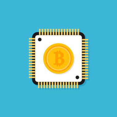 Cryptocurrency ve bitcoin dijital pazarlama modern iş kavramı