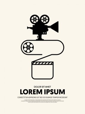 Film ve film soyut modern VINTAGE retro poster arka plan