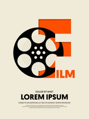 Film ve film soyut modern VINTAGE retro poster arka plan