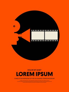 Film ve film soyut modern VINTAGE retro poster arka plan