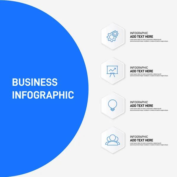 Infografisk business skabelon layout design med 4 muligheder – Stock-vektor