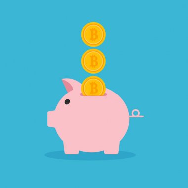 Cryptocurrency ve bitcoin dijital pazarlama modern iş kavramı