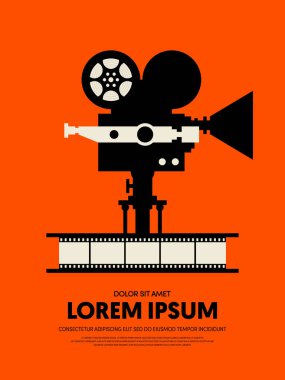 Film ve film soyut modern afiş arka plan