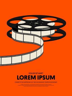 Film ve film soyut modern afiş arka plan