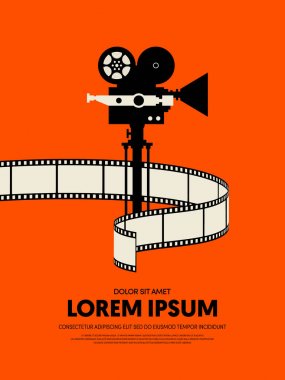 Film ve film soyut modern afiş arka plan