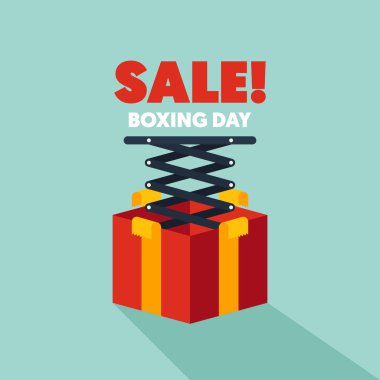 Boks günü konsepti düz tasarım tarzı