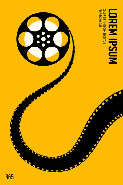 Modèle de conception de film et d'affiche de film fond vintage style rétro — Image vectorielle