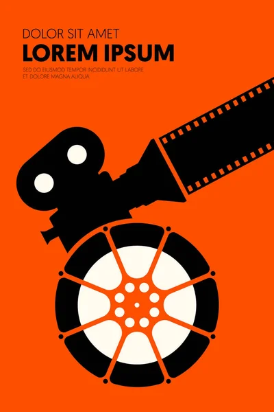 Film i film plakat szablon projekt tło Vintage retro styl — Wektor stockowy