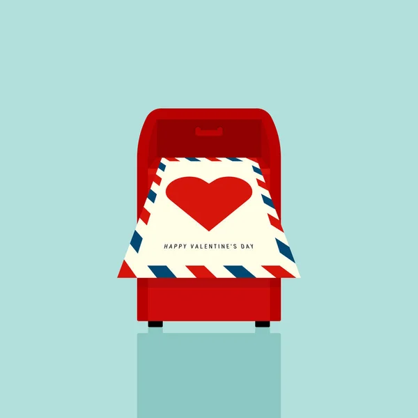 Happy valentine day concept flat design style — 스톡 벡터