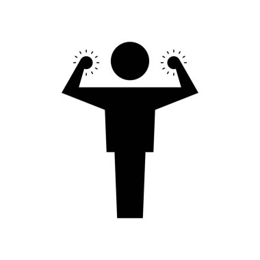 Güçlendirme konsepti tek renkli simge modern minimal biçim, vektör illüstrasyonu