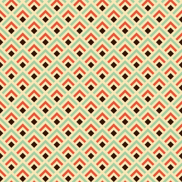 Abstract Geometrische Vorm Naadloze Patroon Achtergrond Vintage Retro Stijl Grafisch — Stockvector